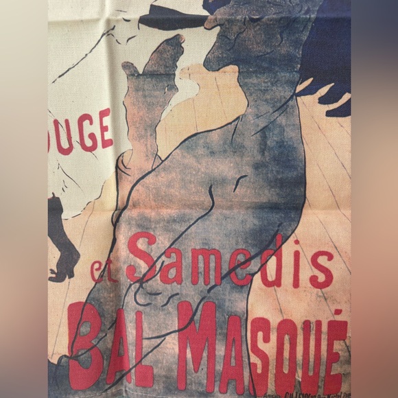From Paris a “Vintage” Print of Moulin Rouge Poster on a 100% Cotton Tea Towel - Picture 4 of 9